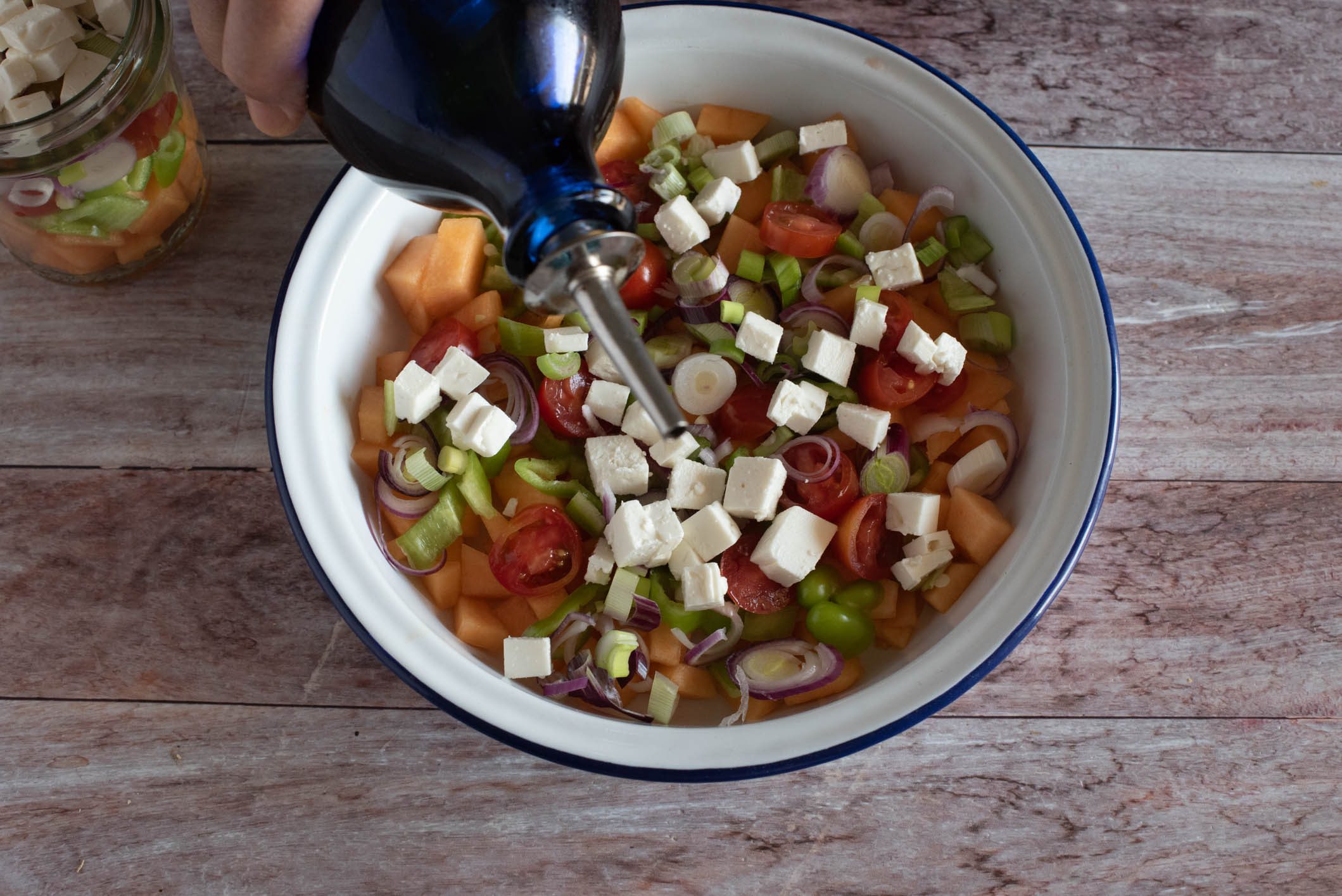Insalata di melone con i friggitelli