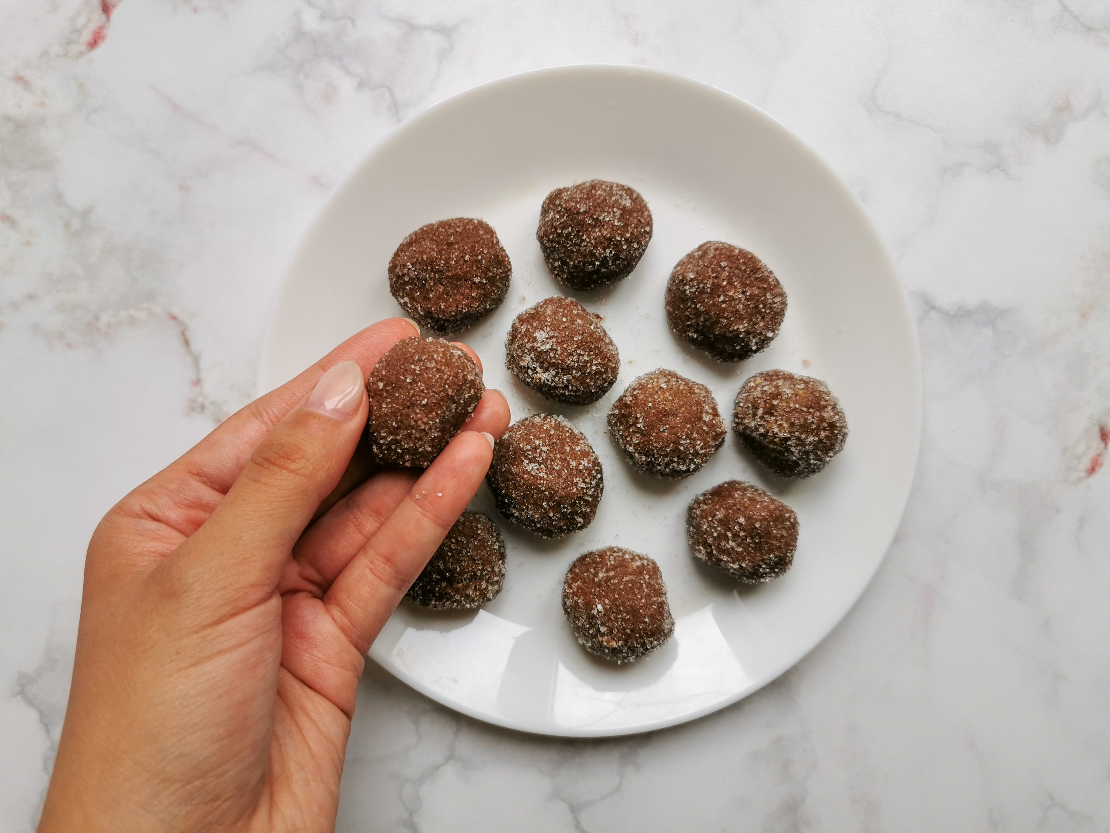 baci freddi alla crema di nocciole