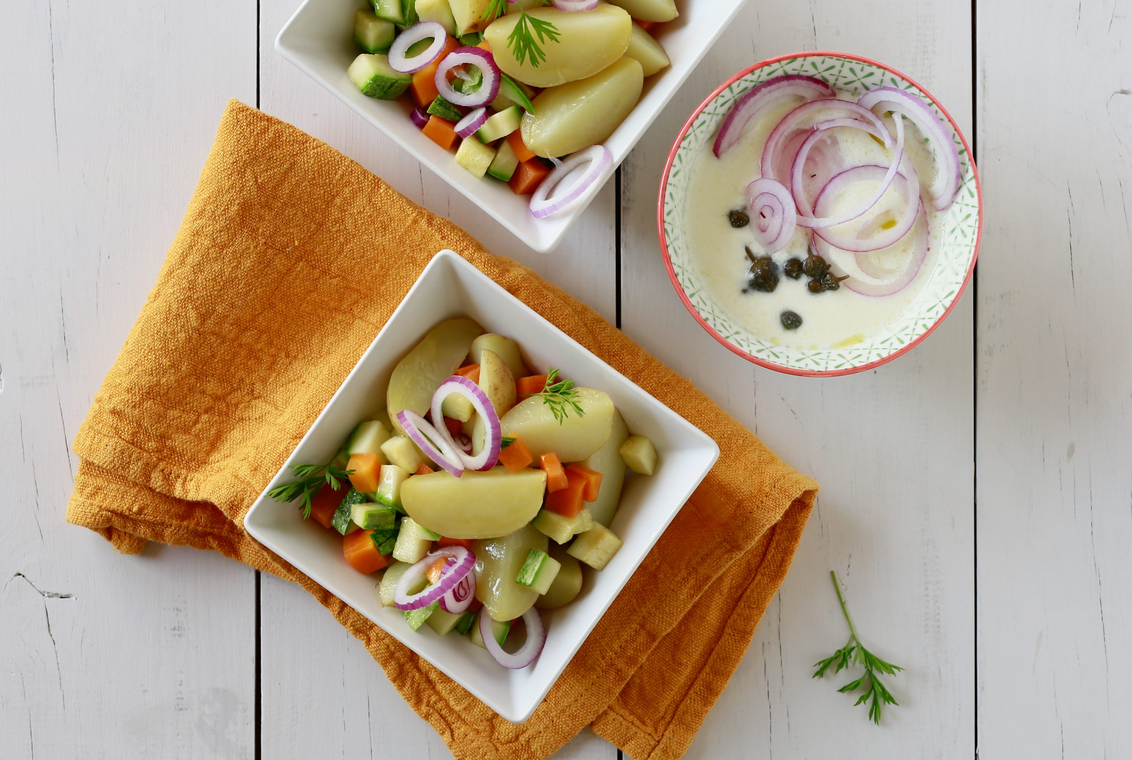 insalata di patate e zucchine