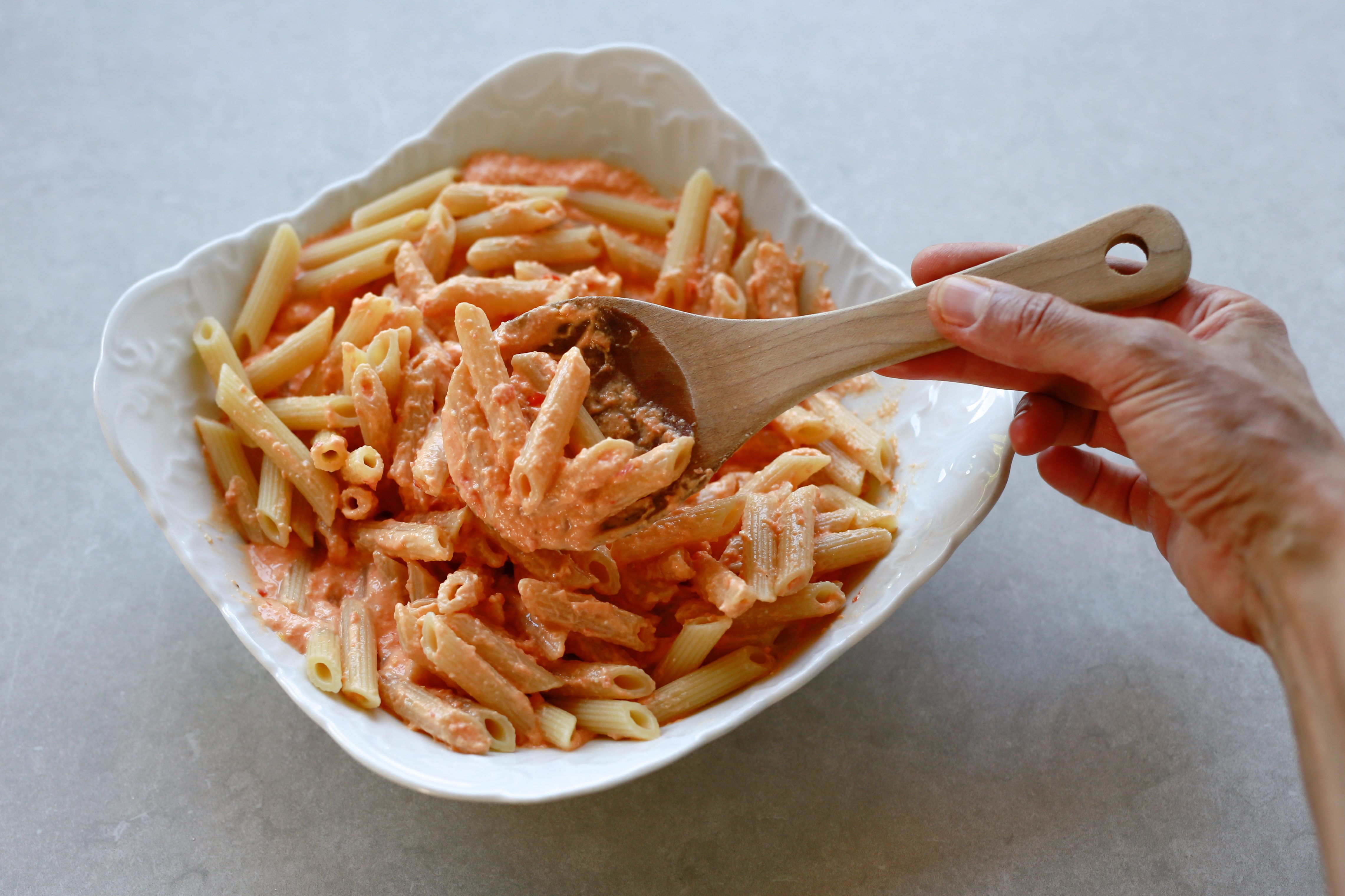 pasta peperoni e ricotta