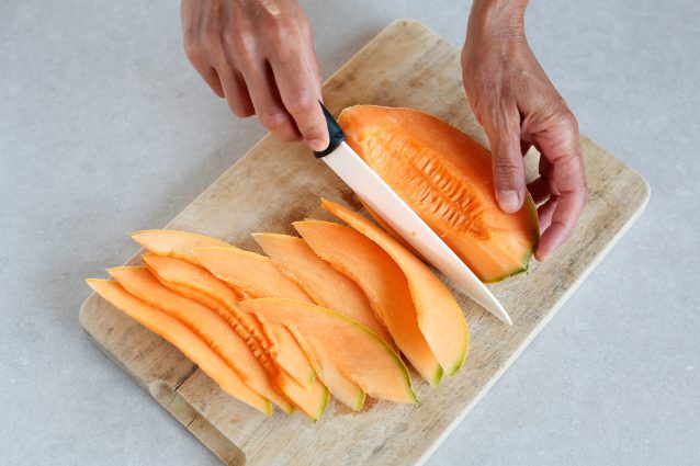 Caprese con melone e fagiolini