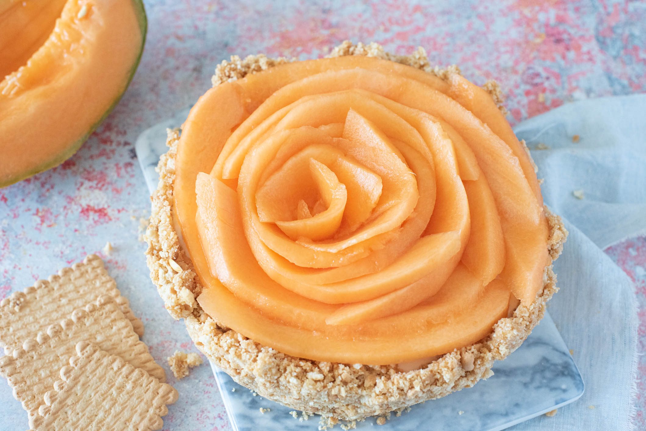 Crostata al melone senza cottura