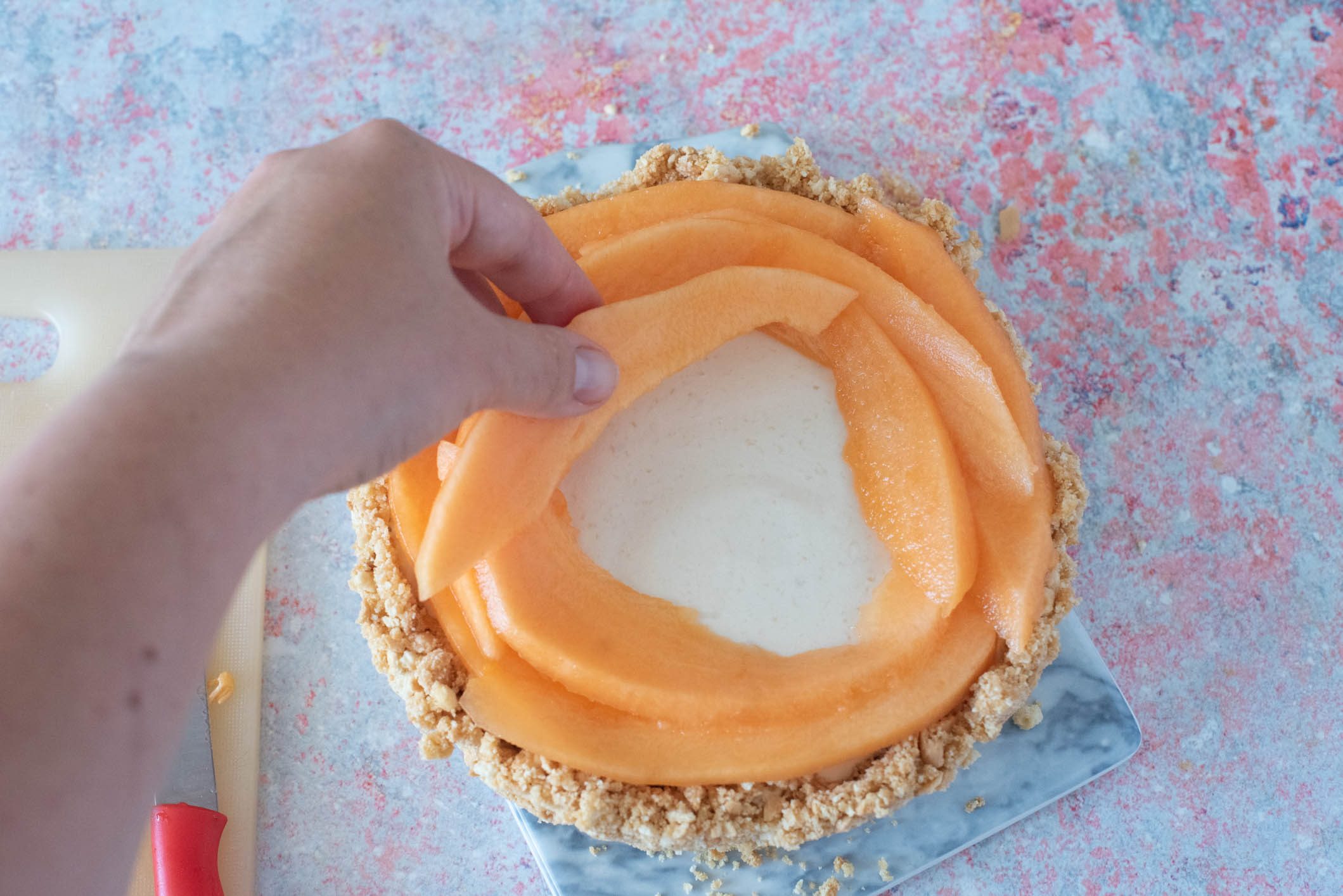 Crostata al melone senza cottura