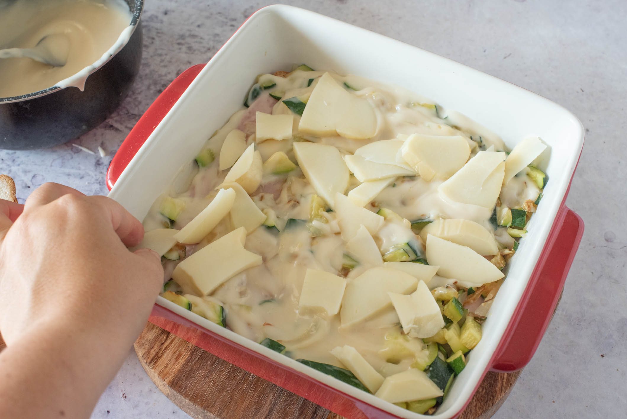 Lasagne di pancarrè con zucchine formaggio