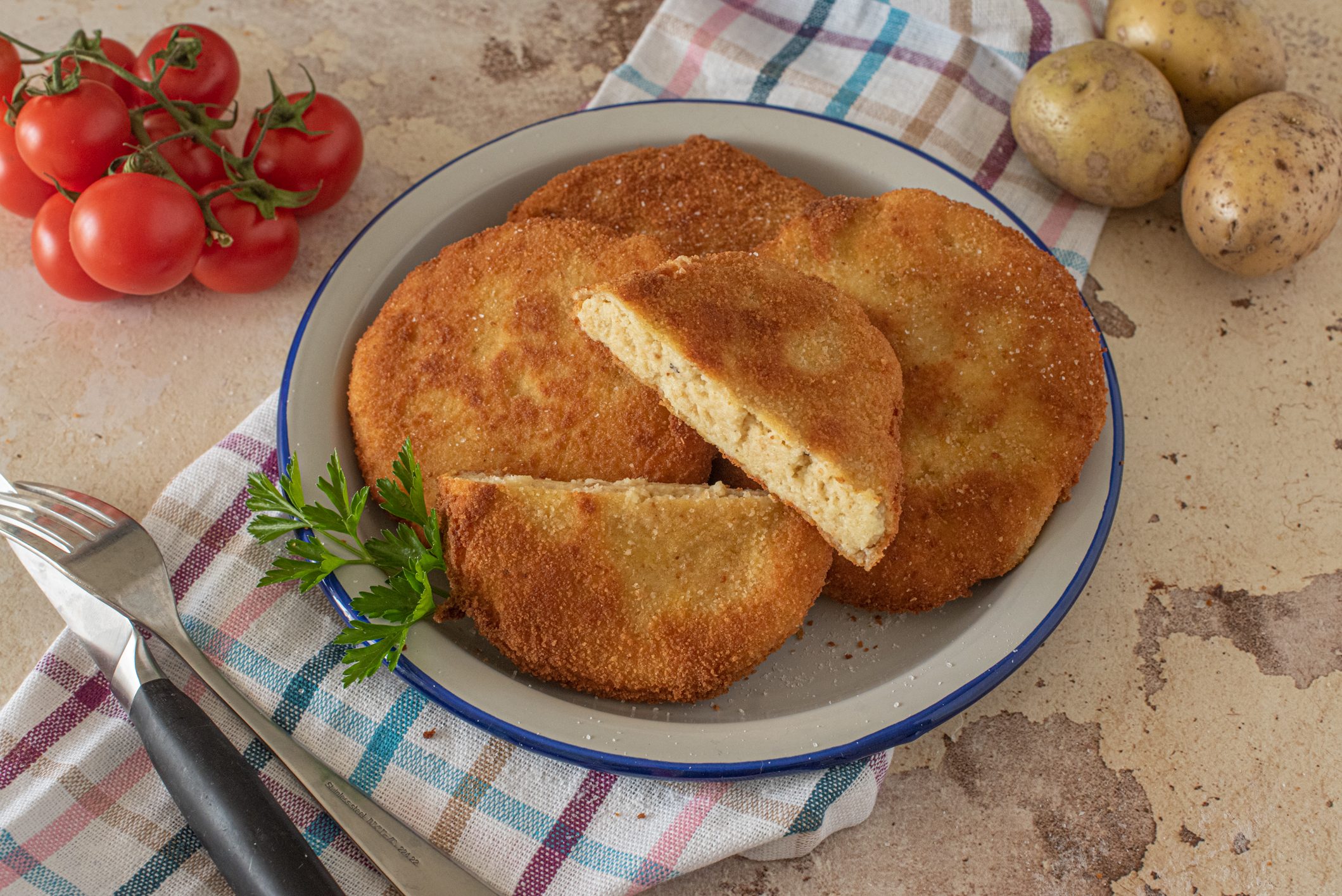 Cotolette di patate e ricotta