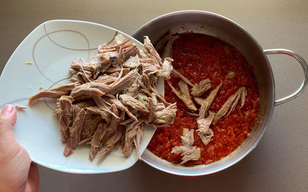 aggiungere carne