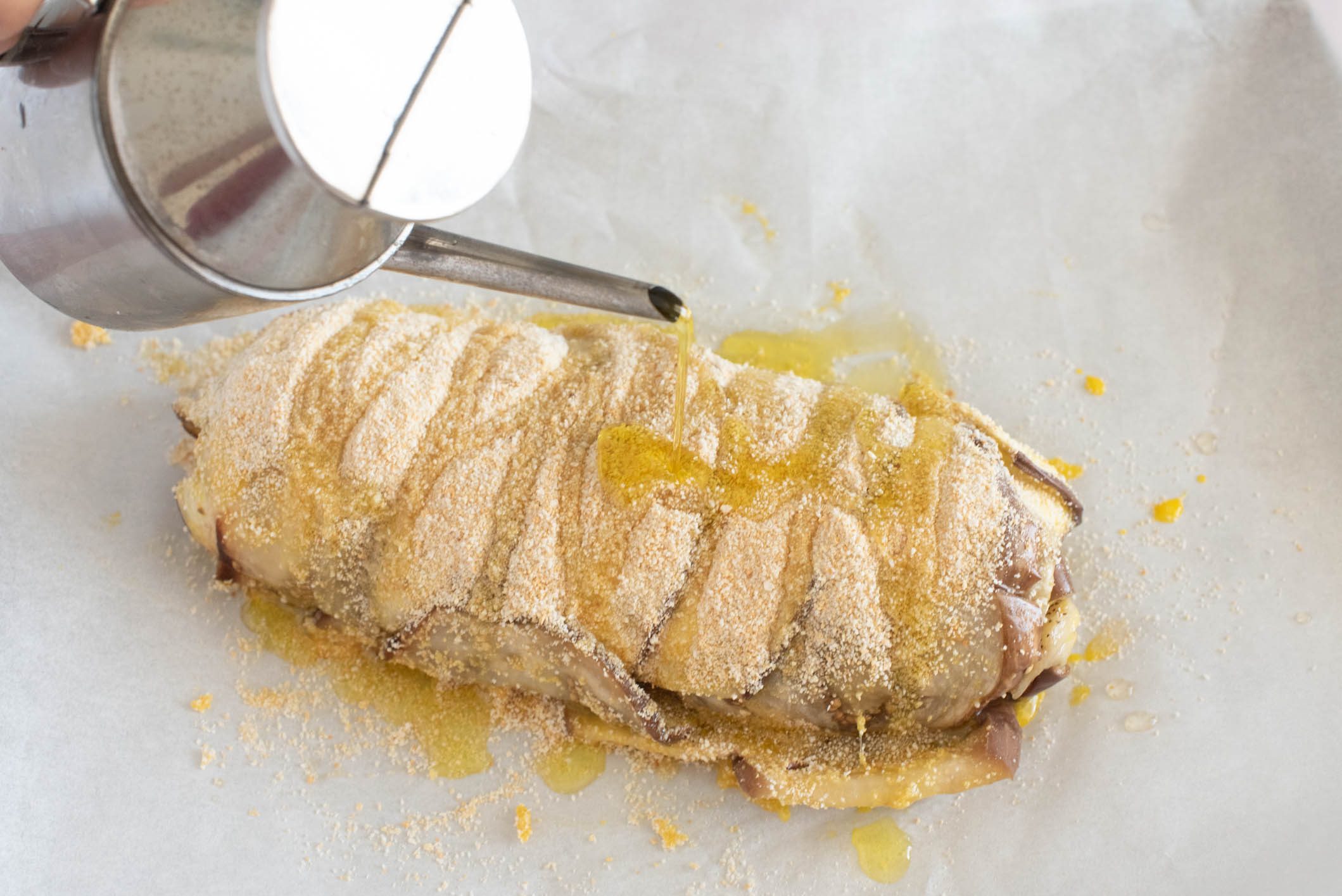 rotolo di melanzane farcito
