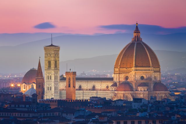 Firenze cupola Brunelleschi tramonto