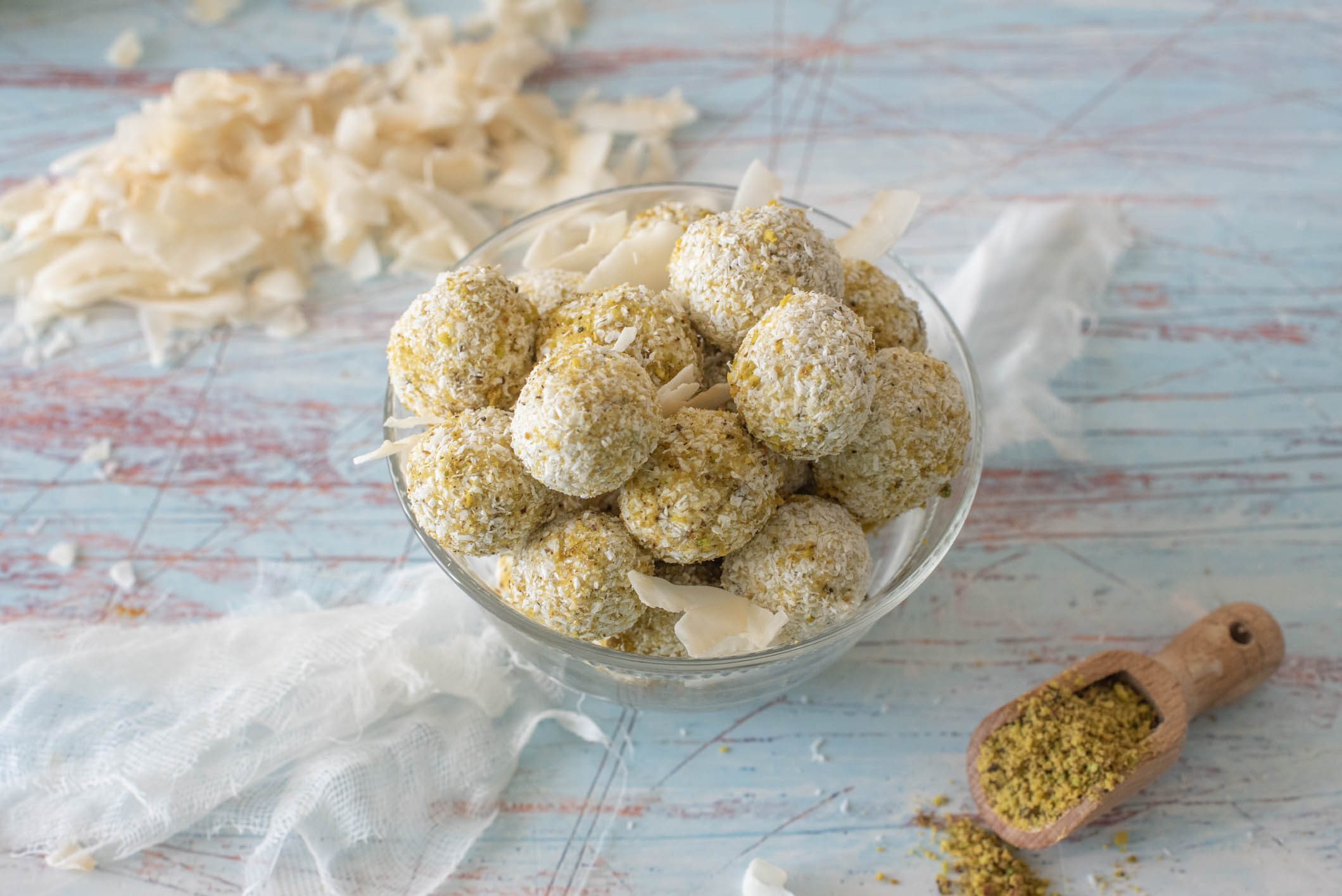 tartufini cocco e pistacchio
