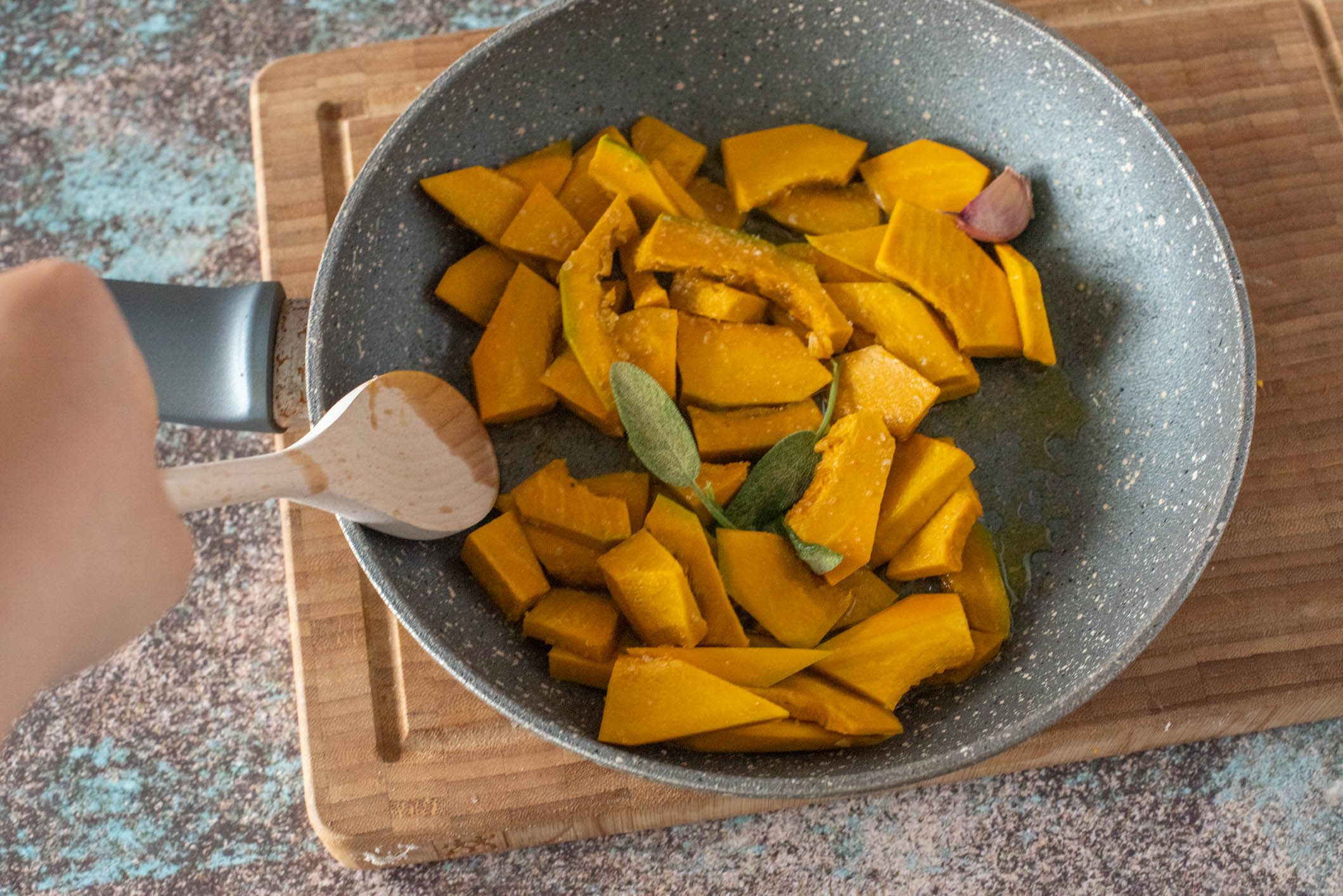 crostoni zucca e gorgonzola