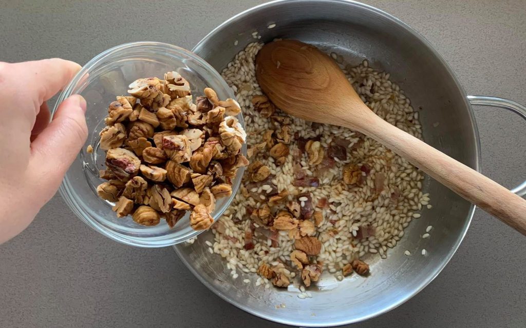 aggiungere castagne