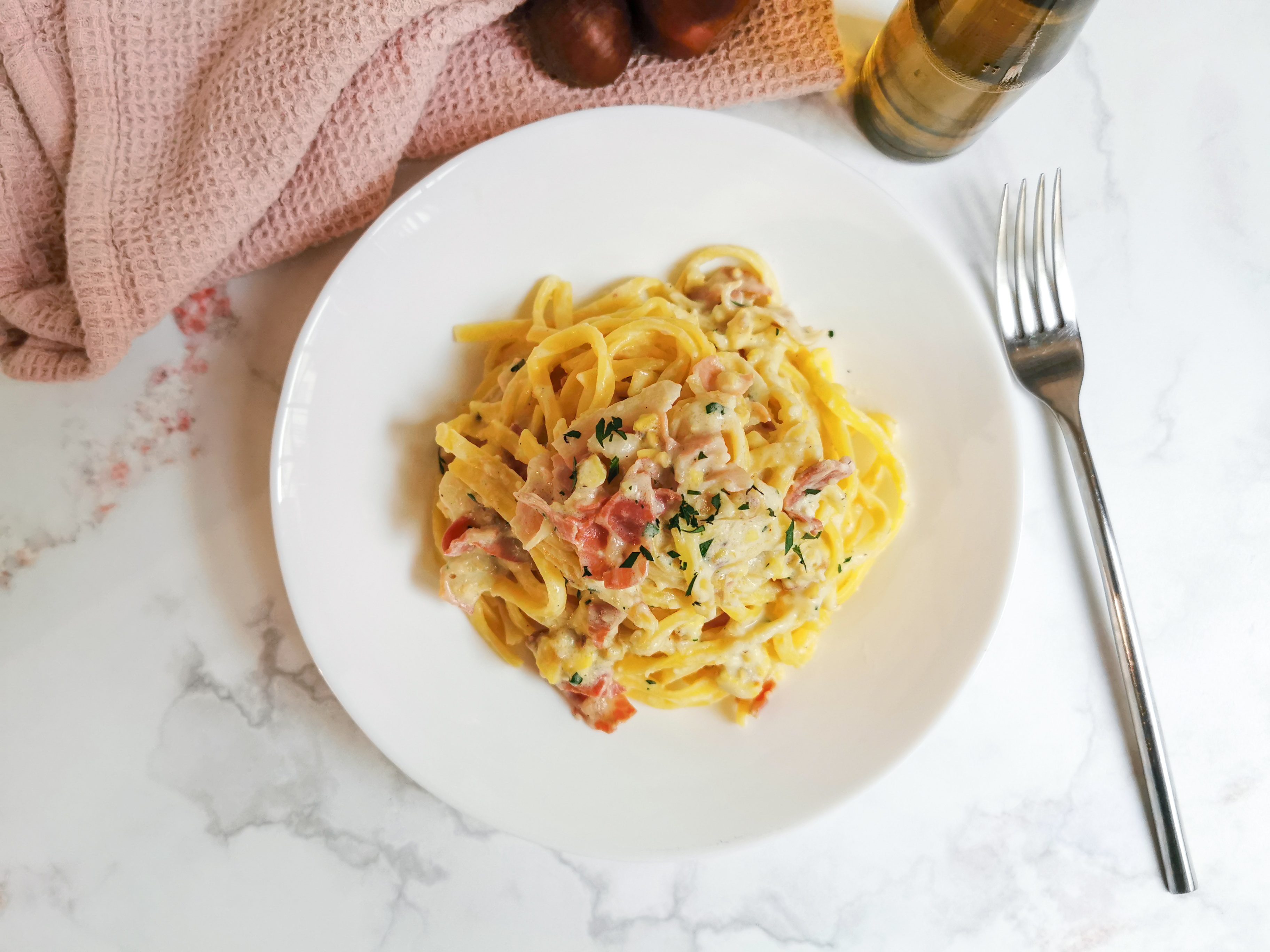 Tagliolini con sugo di castagne e pancetta