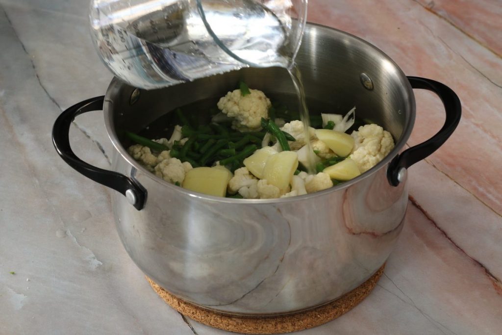 coprire con acqua