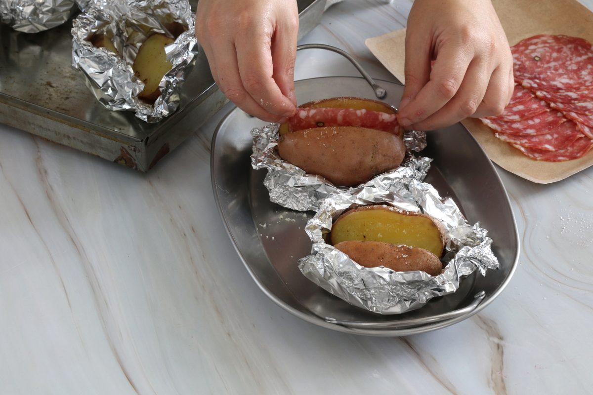 farcire le patate al cartoccio