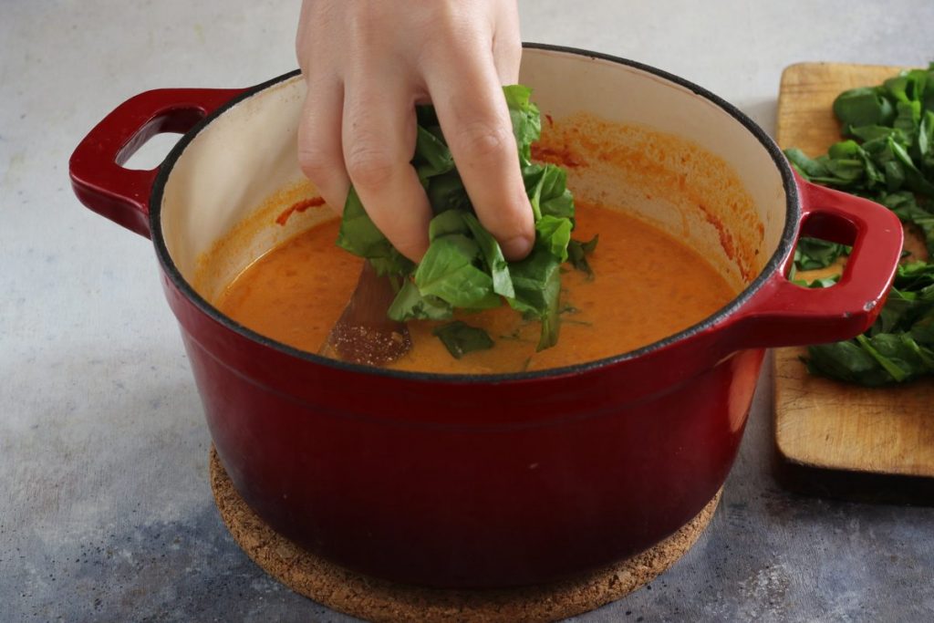 aggiungere gli spinaci