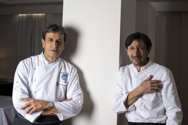sandro e Maurizio Serva chef la trota