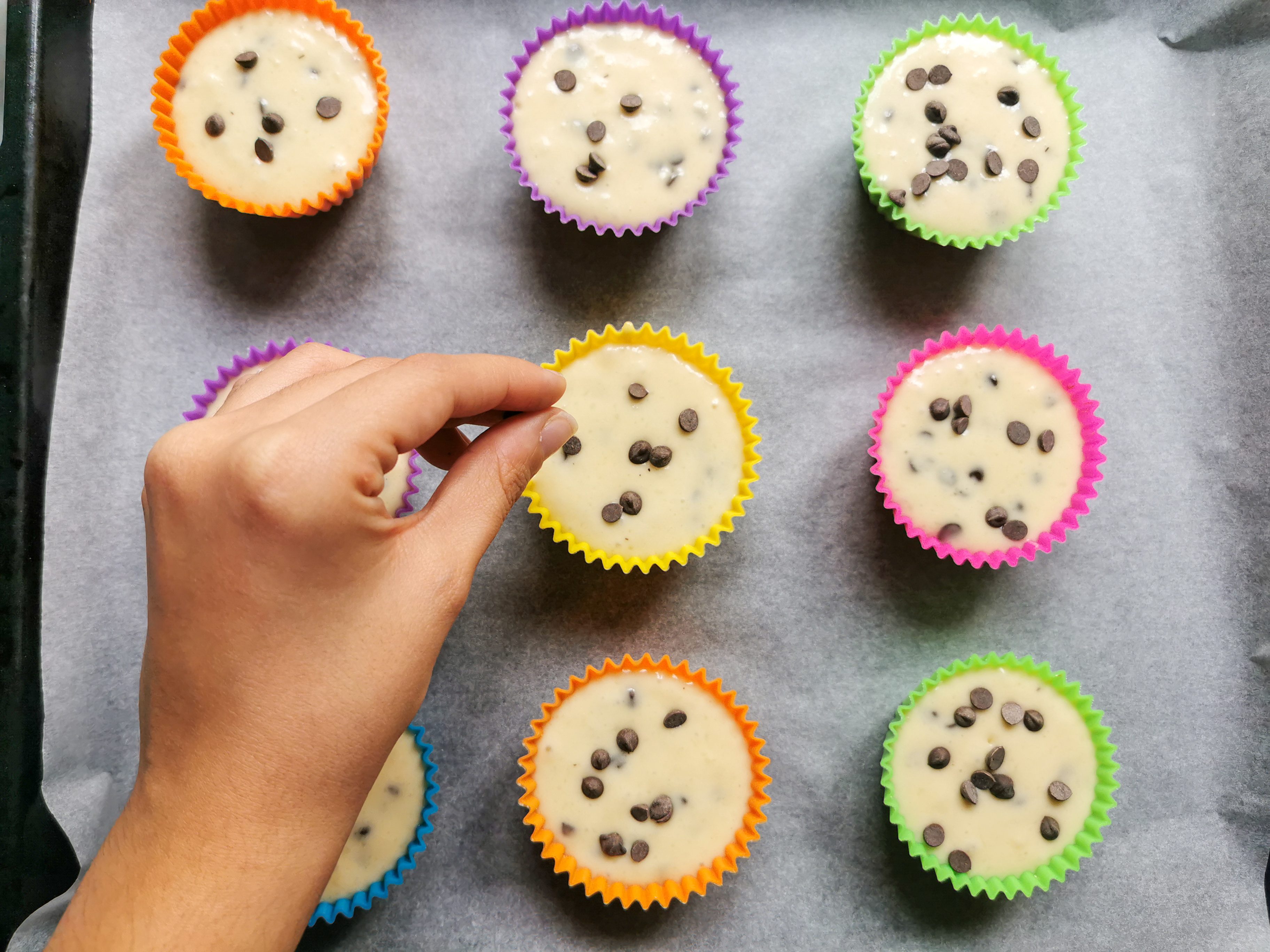 Muffin con gocce di cioccolato