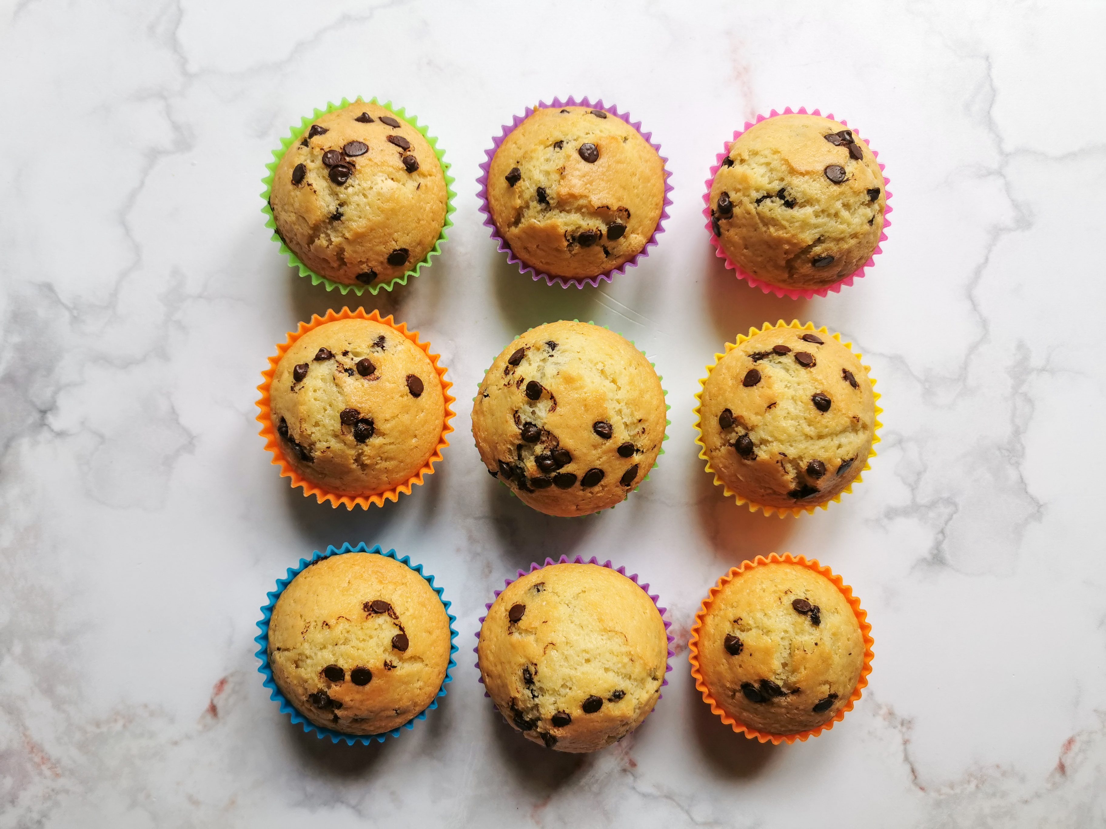 Muffin con gocce di cioccolato