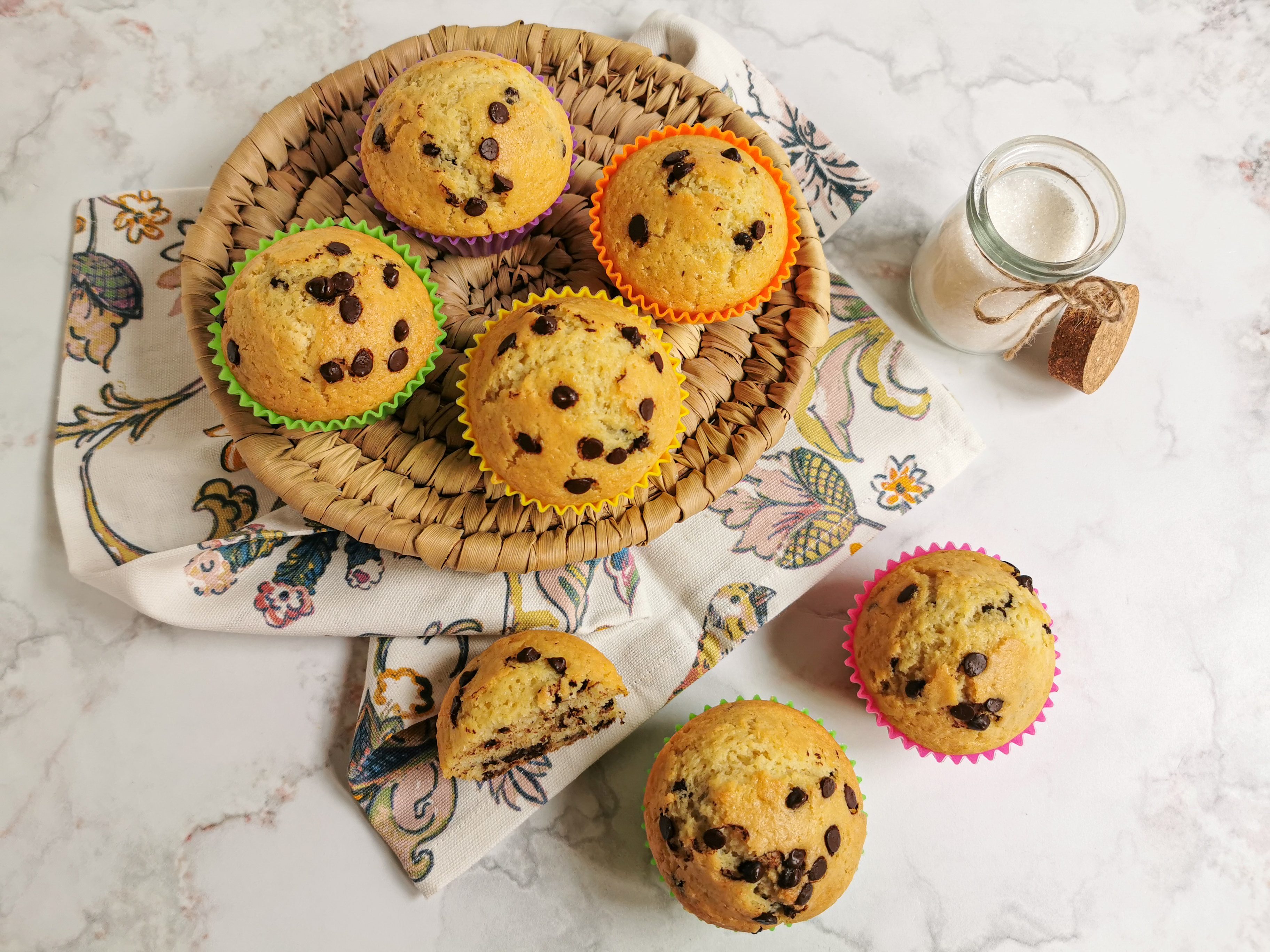 Muffin con gocce di cioccolato