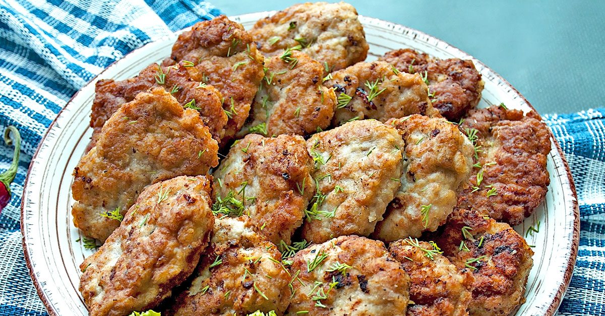 Savoy cabbage small fried patties, a special vegetarian recipe